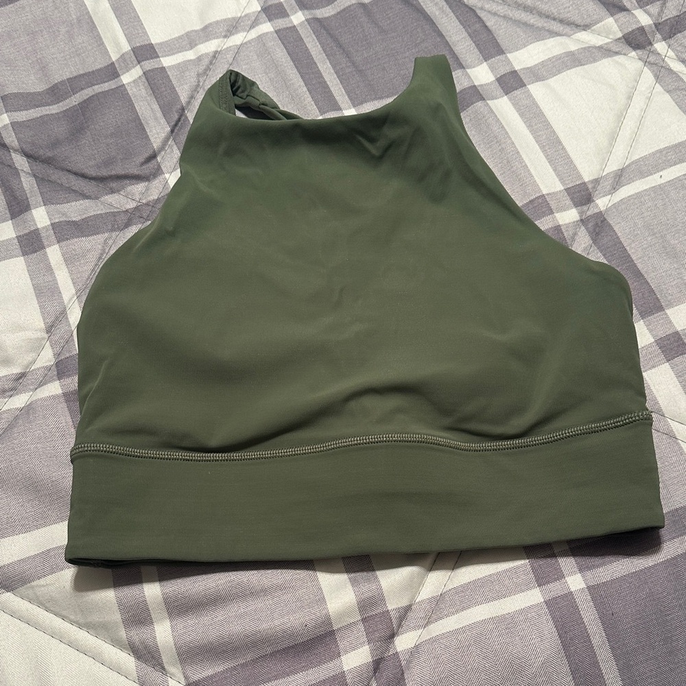 lululemon athletica Olive High-Neck Sports Bra